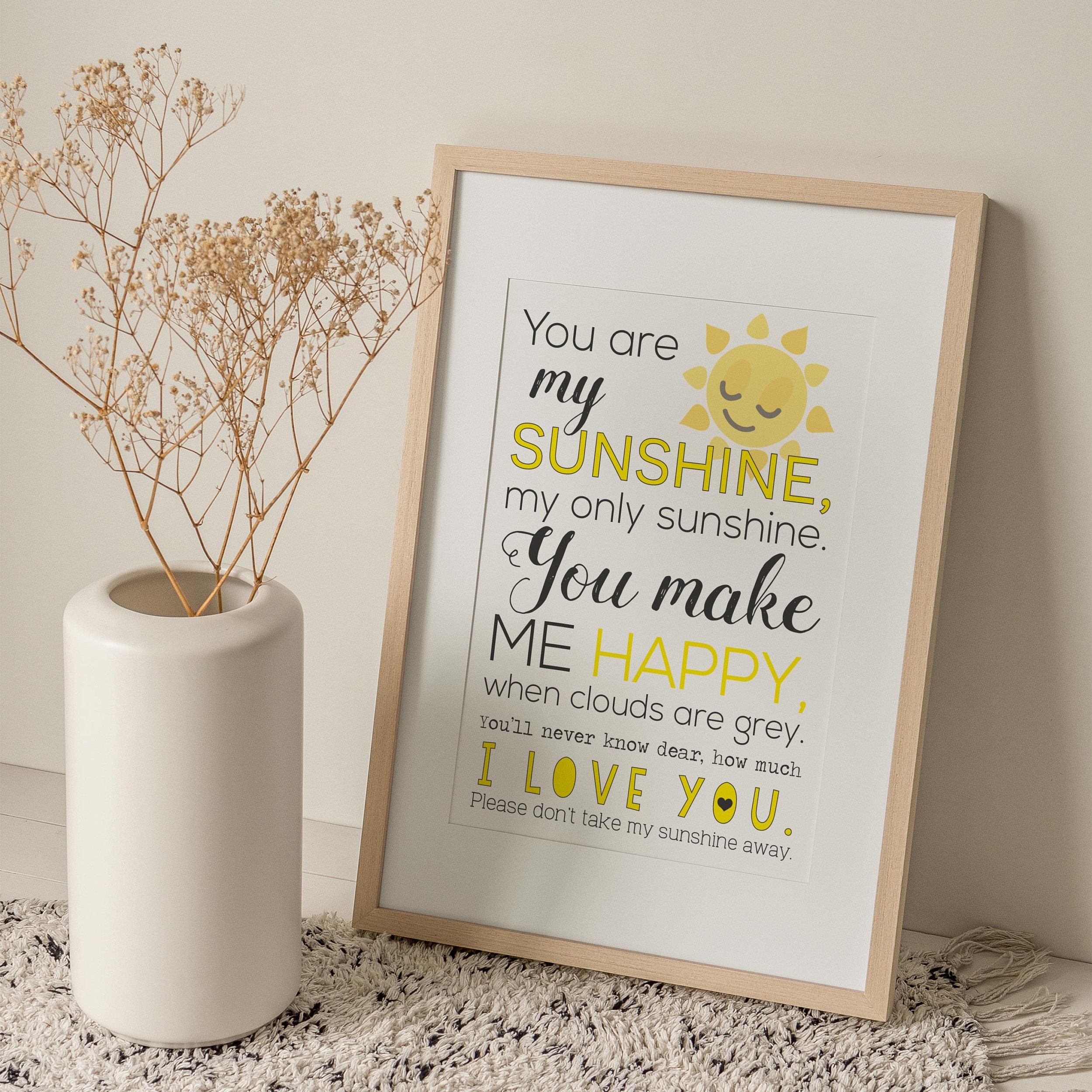 You Are My Sunshine 14 x 22.2 Letterpress Print – Neighborly