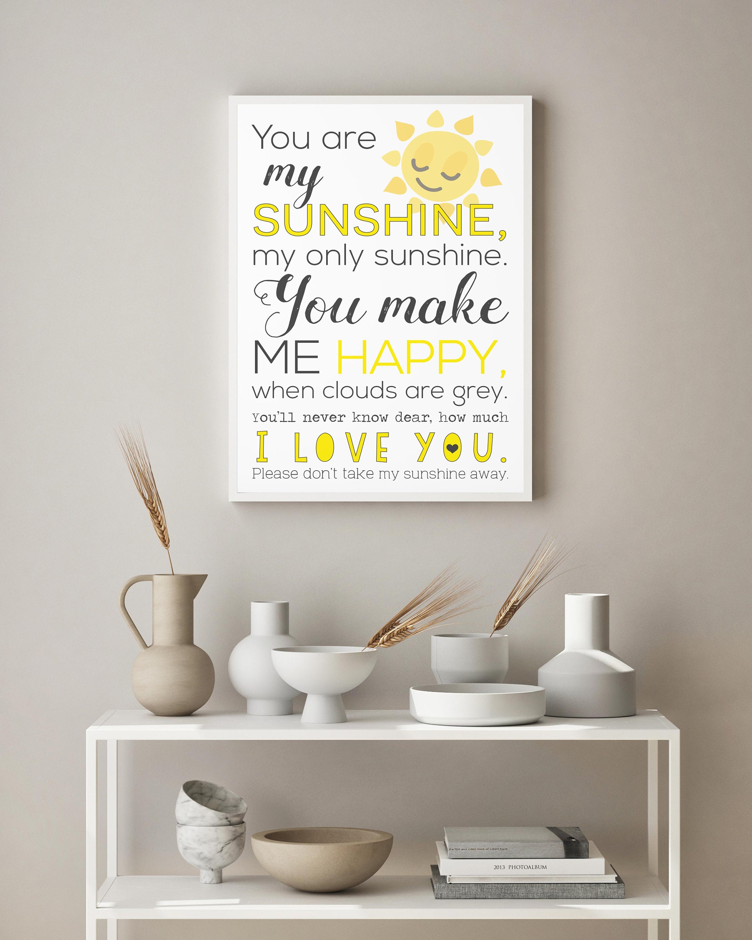 You Are My Sunshine 14 x 22.2 Letterpress Print – Neighborly