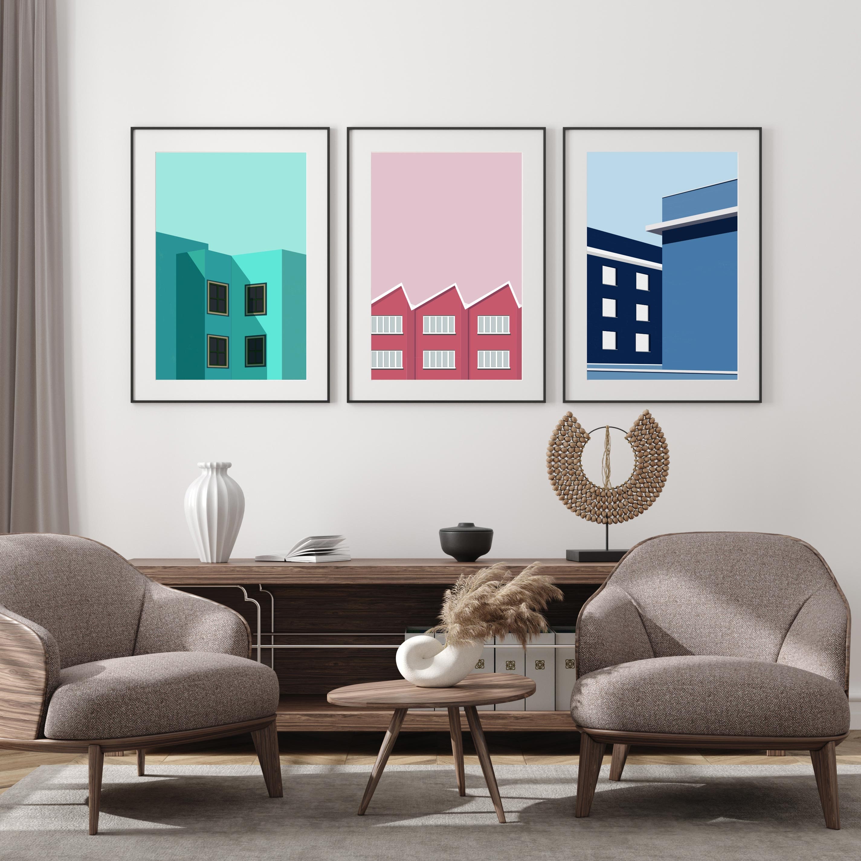 Set of Prints Wall Art Set Wall Art Architecture Prints - Etsy UK
