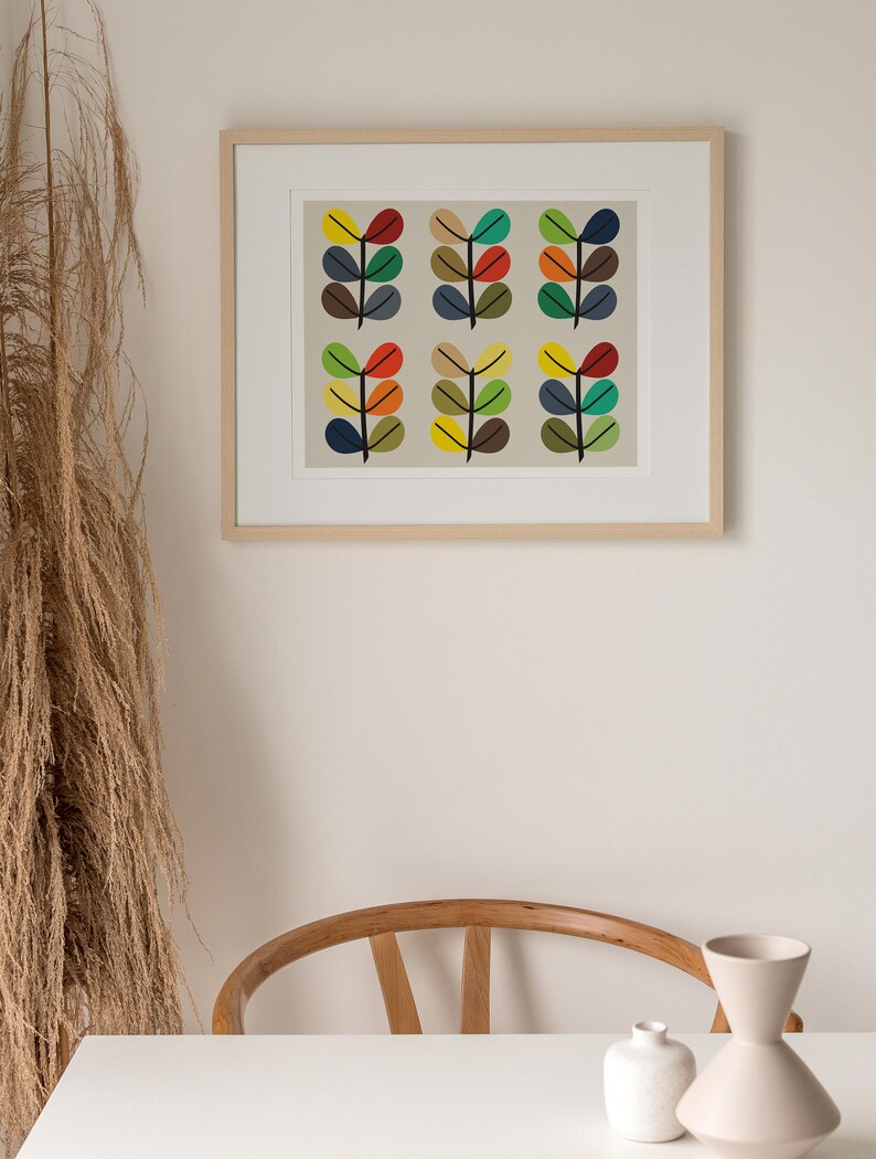 Mid Century Modern Wall Art Print Tree Wall Art Etsy UK