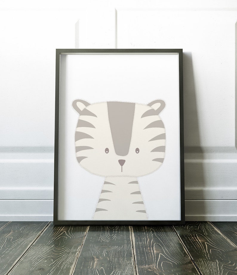 Nursery Print Nursery Wall Art Woodland Prints Tiger Etsy