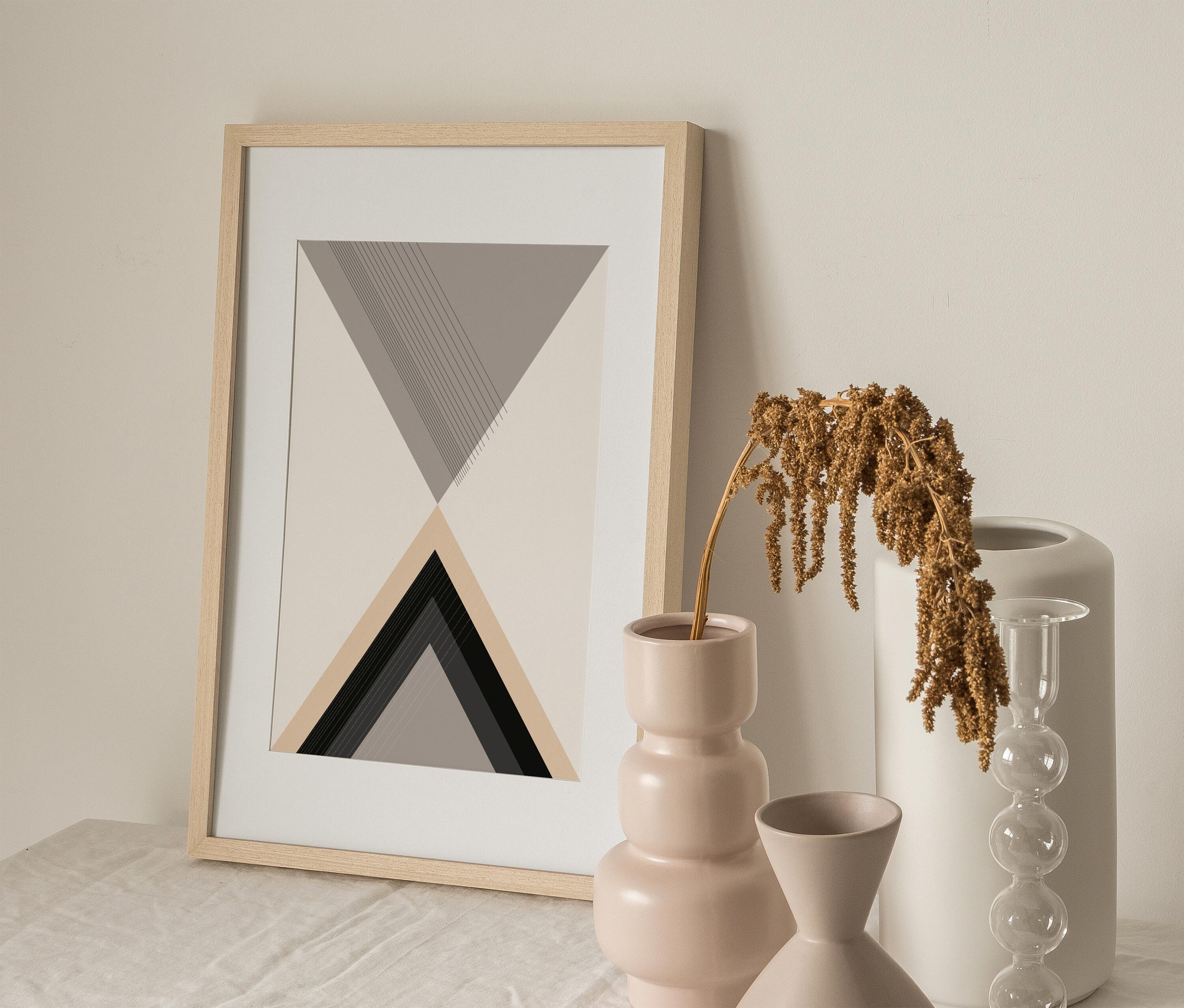 Wall Art, Prints, Geometric Wall Art, Geometric Print, Triangle Print ... - Geometric Patterned Wall Art Prints