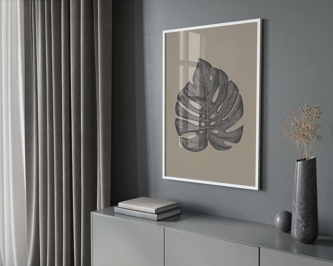 Monstera Wall Art Botanical Prints Set of Prints Wall Art Etsy