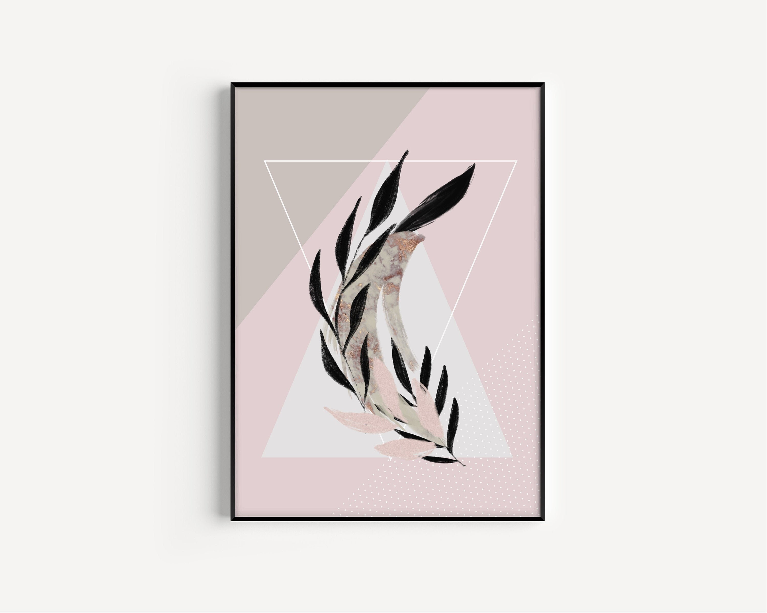 Wall Art Print Pink Wall Art Pink Prints Wall Art Grey Etsy UK