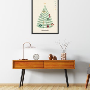 Mid Century Modern, Christmas Print, Mid Century Christmas, Christmas, Prints, Xmas Art Print, Mid Century Print, Wall Art Print, Art Prints image 5