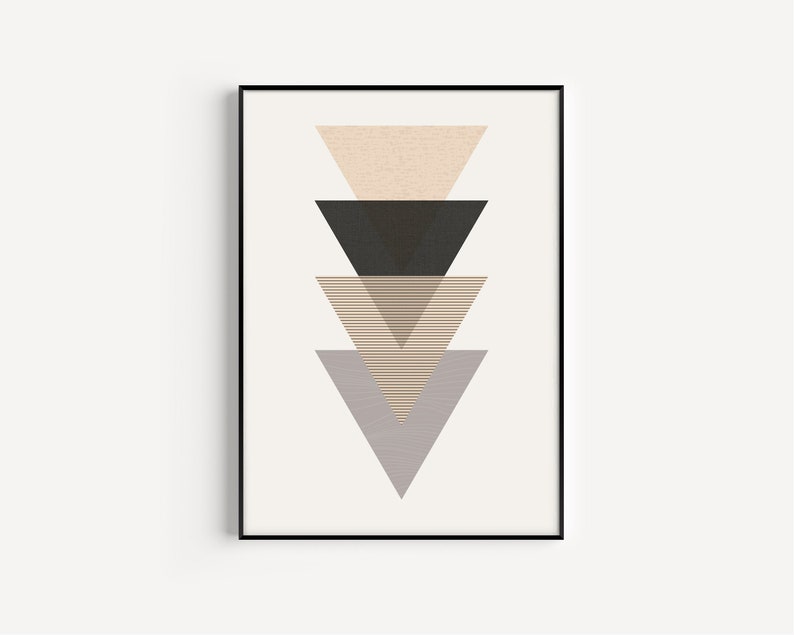 Geometric Print Wall Art Triangle Wall Art Prints Etsy