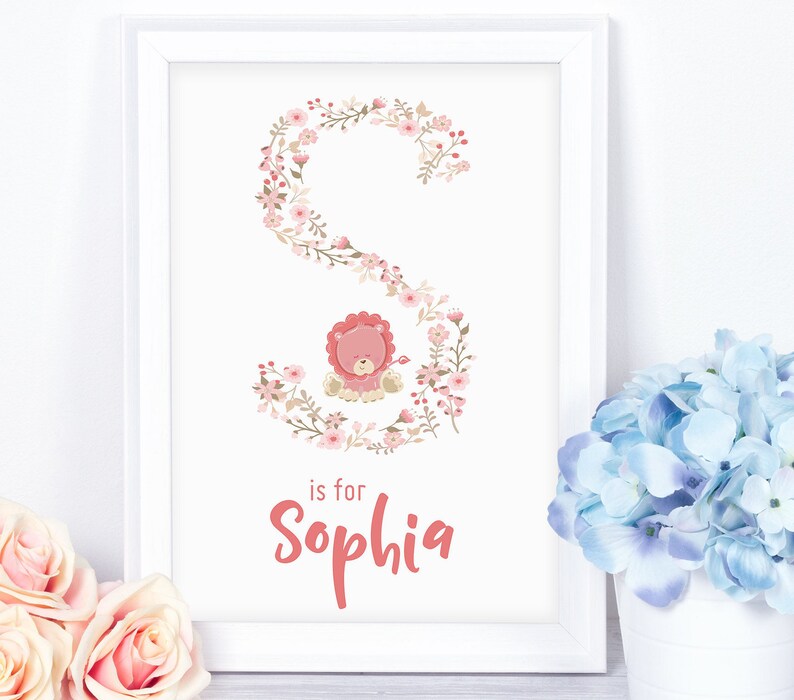 Personalised Name Print Nursery Wall Art New Baby Custom Etsy