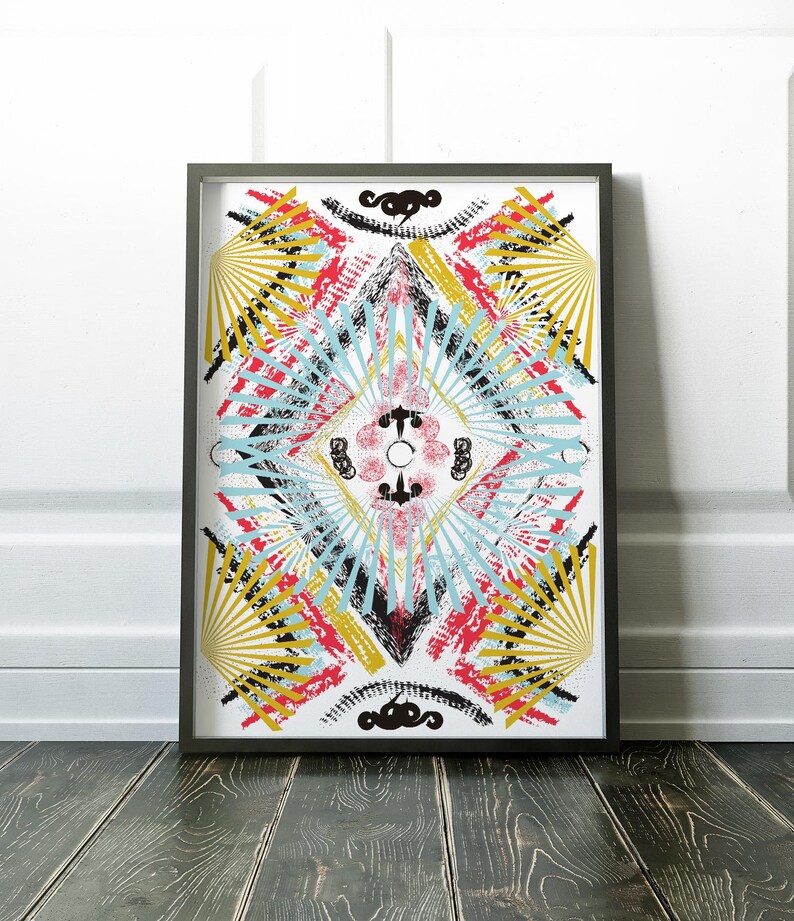Wall Art Wall Art Print Retro Wall Art Abstract Wall Art Etsy UK