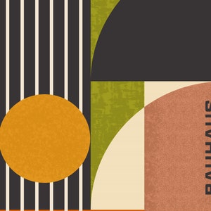 Mid Century Modern Prints, Set of 3 Prints, Bauhaus Prints, Wall Art Print, Bauhaus, Bauhaus Wall Art, Bauhaus Posters, Wall Art Print Set image 9