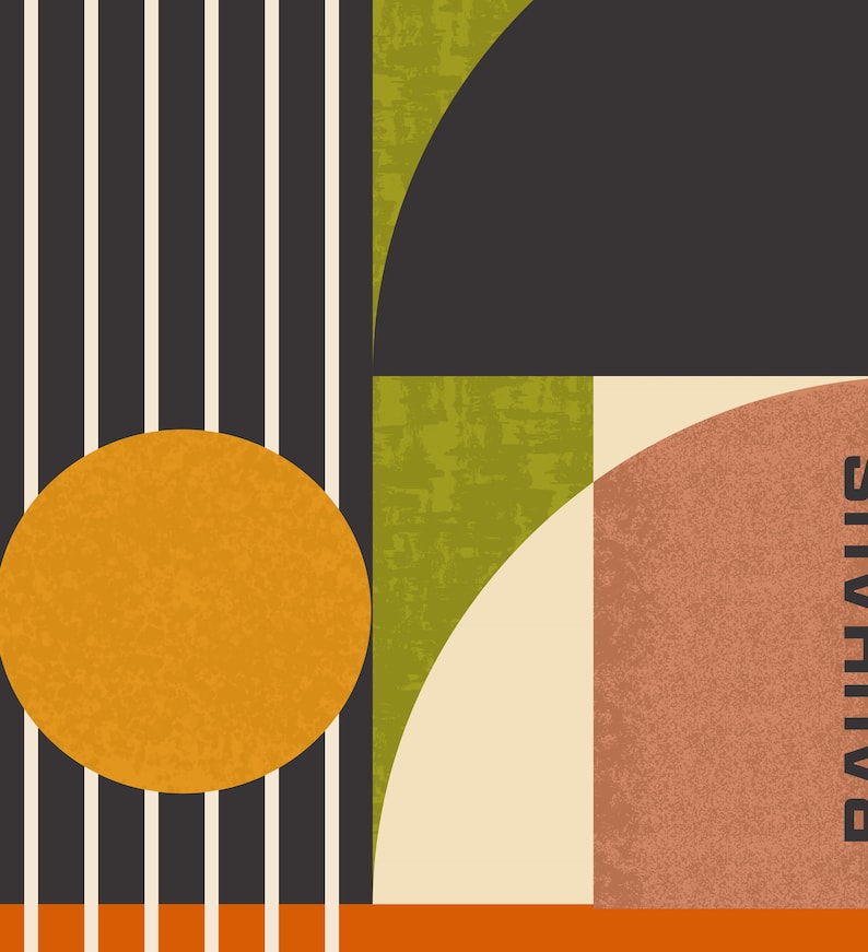 Mid Century Modern Prints, Set of 3 Prints, Bauhaus Prints, Wall Art Print, Bauhaus, Bauhaus Wall Art, Bauhaus Posters, Wall Art Print Set image 9