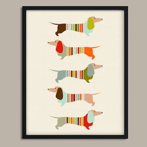 Mid Century Modern, Wall Art Print, Mid Century Print, Minimalist, Mid Century, Wall Art Prints, Dachshund, Wall Art, Sausage Dog, Prints image 6