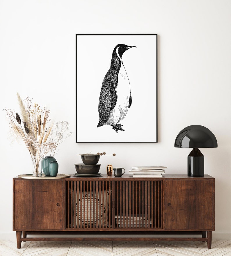 Wall Art Print Animal Wall Art Penguin Wall Art Penguin - Etsy