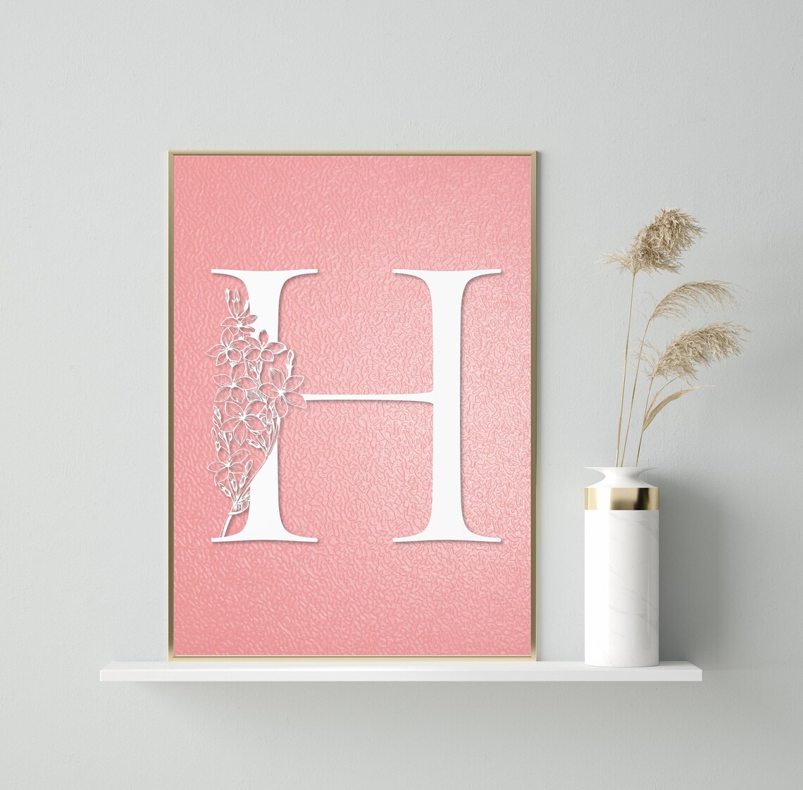 Initial Print Initial Wall Art Wall Art Print Letter Print Etsy UK