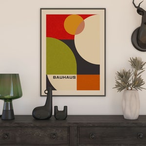 Mid Century Modern Prints, Set of 3 Prints, Bauhaus Prints, Wall Art Print, Bauhaus, Bauhaus Wall Art, Bauhaus Posters, Wall Art Print Set image 7