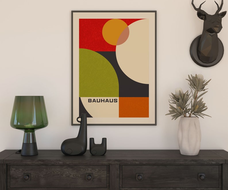 Mid Century Modern Prints, Set of 3 Prints, Bauhaus Prints, Wall Art Print, Bauhaus, Bauhaus Wall Art, Bauhaus Posters, Wall Art Print Set image 7