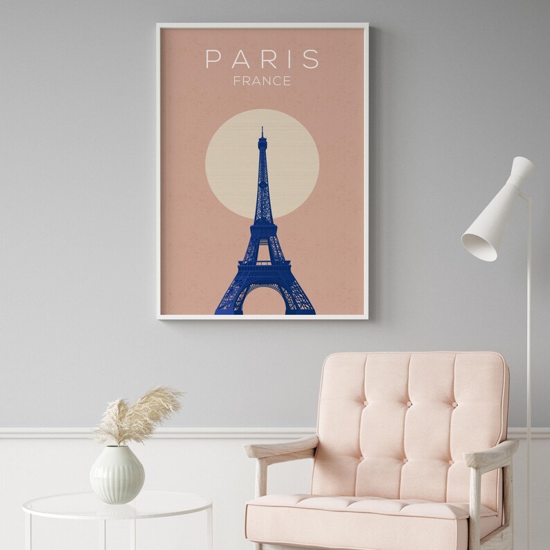 Paris Wall Art Paris Poster Pink Print Travel Print Paris Etsy UK