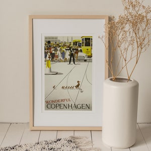 Cartel de Copenhague, Impresión de Copenhague, Impresiones de arte de pared, Cartel de viaje vintage, Impresión de viaje, Copenhague, Arte de pared, Cartel de viaje, Arte, Impresiones imagen 5