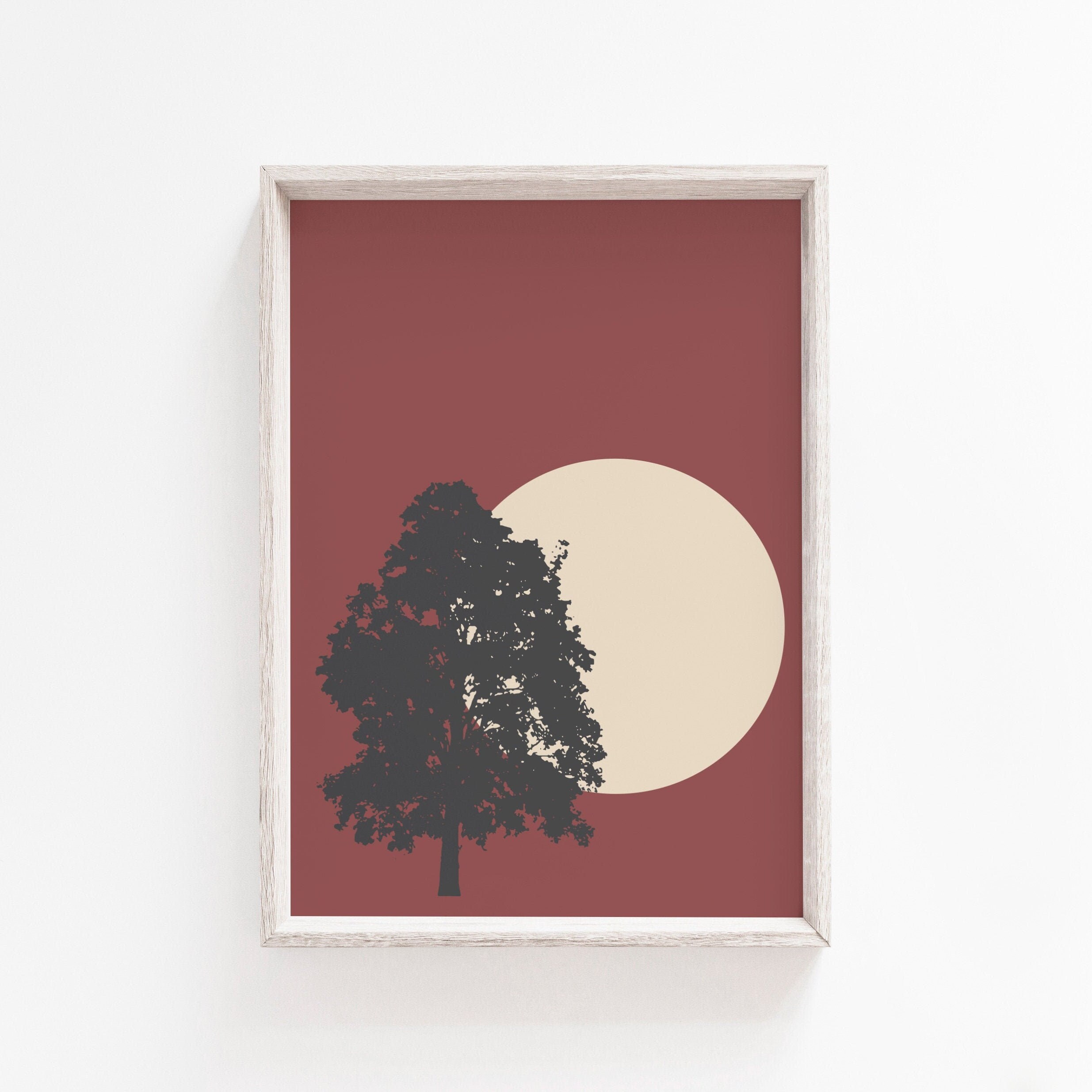 Tree Print, Wall Art, Art Print, Tree Wall Art, Minimalist Print, Wall ...