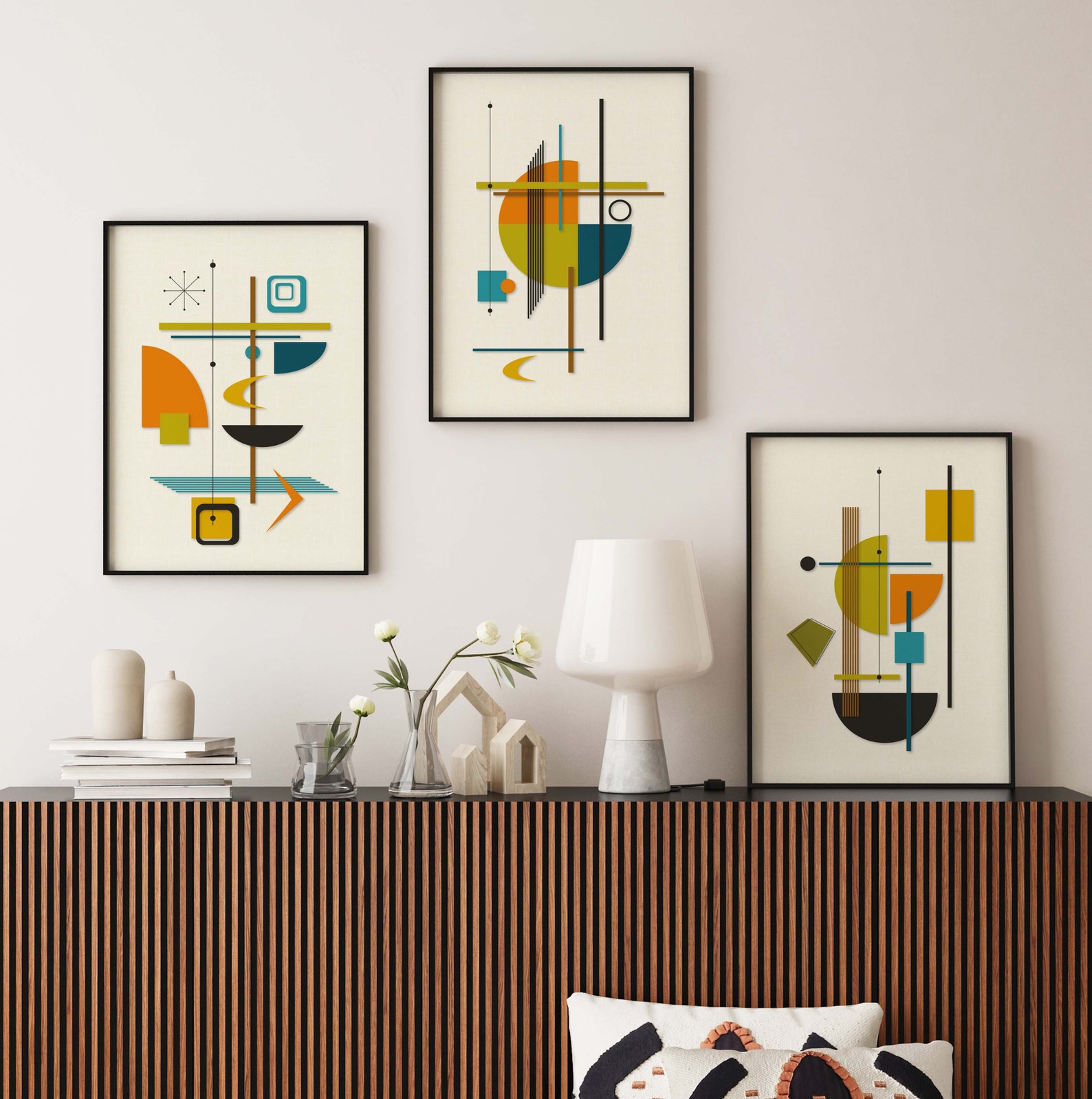 Mid Century Modern, Set of 3 Prints, Mid Century, Wall Art Set, Mid ...