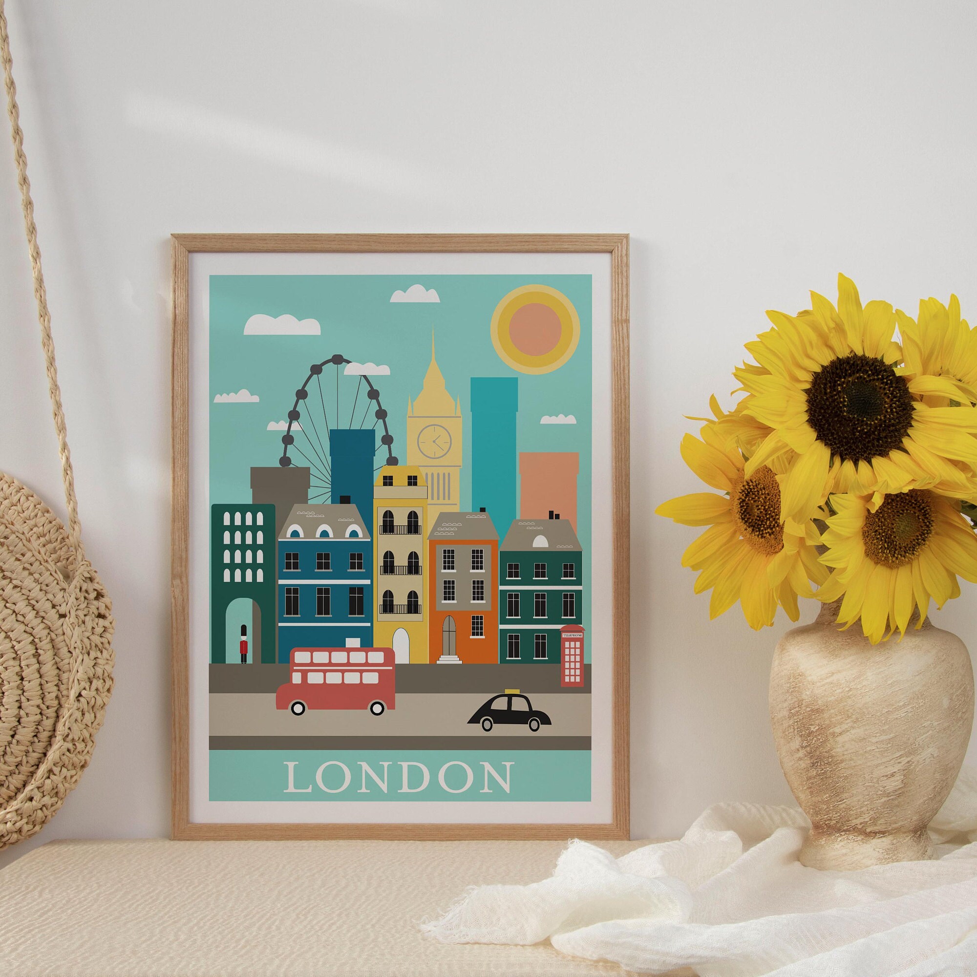 Wall Art Prints London Poster London Wall Art Minimalist Etsy UK