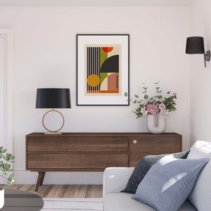 Mid Century Modern Prints, Set of 3 Prints, Bauhaus Prints, Wall Art Print, Bauhaus, Bauhaus Wall Art, Bauhaus Posters, Wall Art Print Set image 8