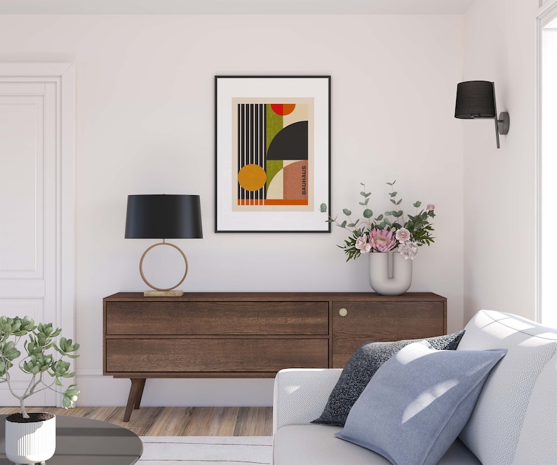 Mid Century Modern Prints, Set of 3 Prints, Bauhaus Prints, Wall Art Print, Bauhaus, Bauhaus Wall Art, Bauhaus Posters, Wall Art Print Set image 8