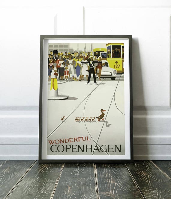 Travel Print Copenhagen Print Travel Poster Copenhagen Poster Wall Art Print