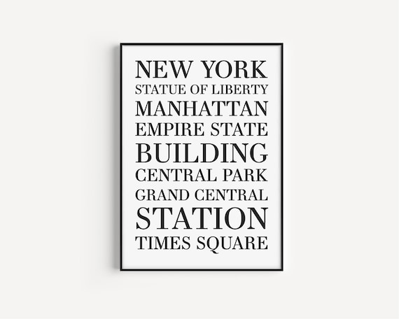 Wall Art Prints, New York Print, Minimalist, Typography Poster, New York, Minimalist Print, Modern Wall Art, Scandinavian Print, Wall Art
