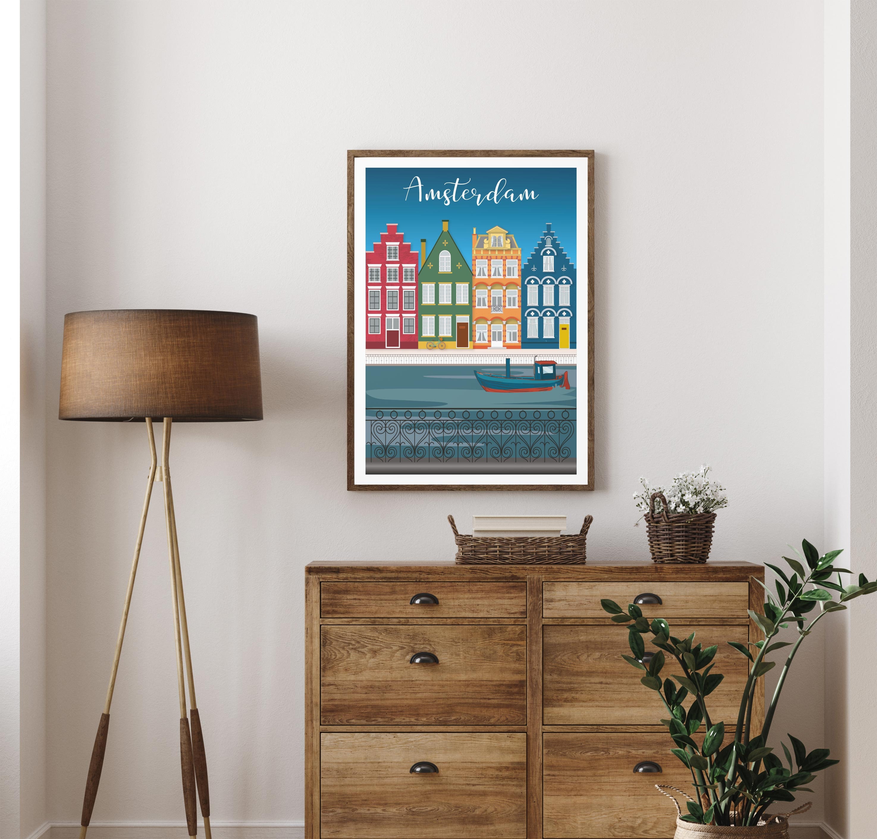 Wall Art Print Amsterdam Wall Art Amsterdam Poster Wall Etsy UK