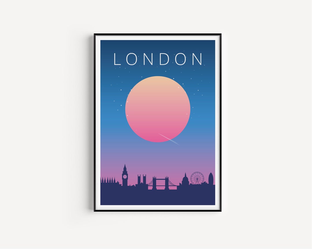London Poster, London Wall Art, Minimalist Travel Print, Wall Art Prints, Modern Travel, London