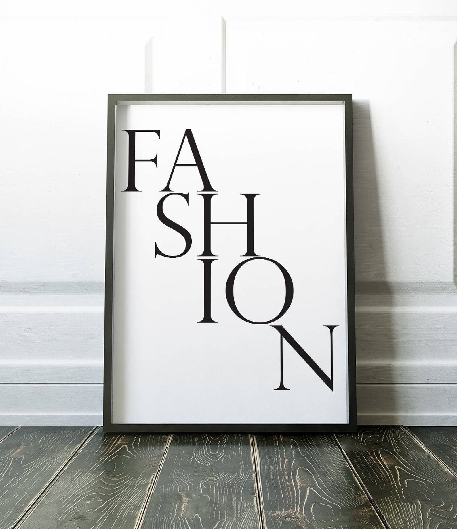 Black White Wall Art Print Prints Fashion Print Wall Art Etsy