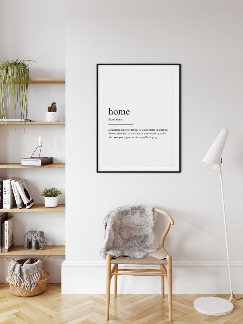 Home Definition Print Wall Art Print Quote Print Definition Etsy