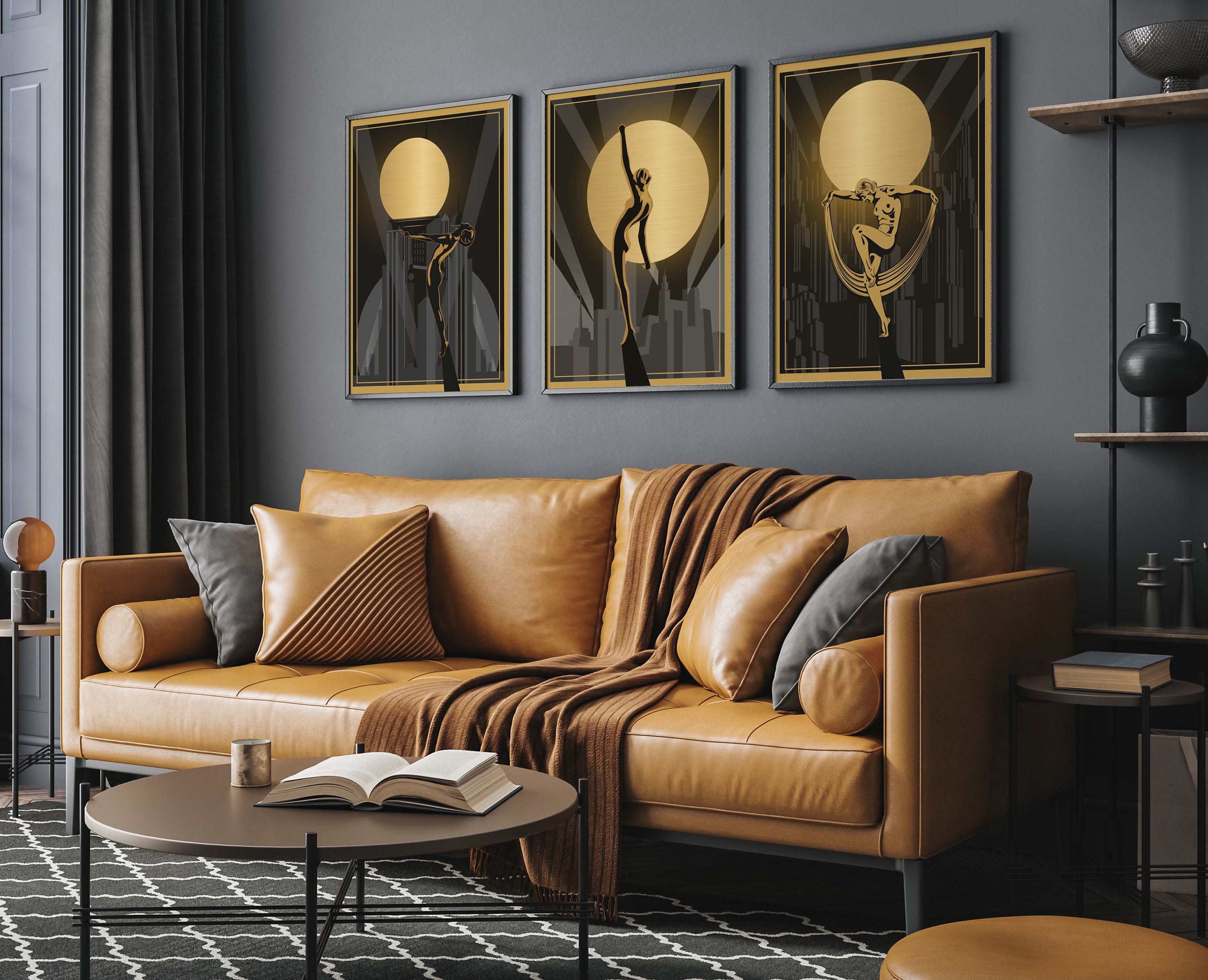 Art Deco Print Wall Art Print Art Deco Wall Art Black Gold Etsy UK