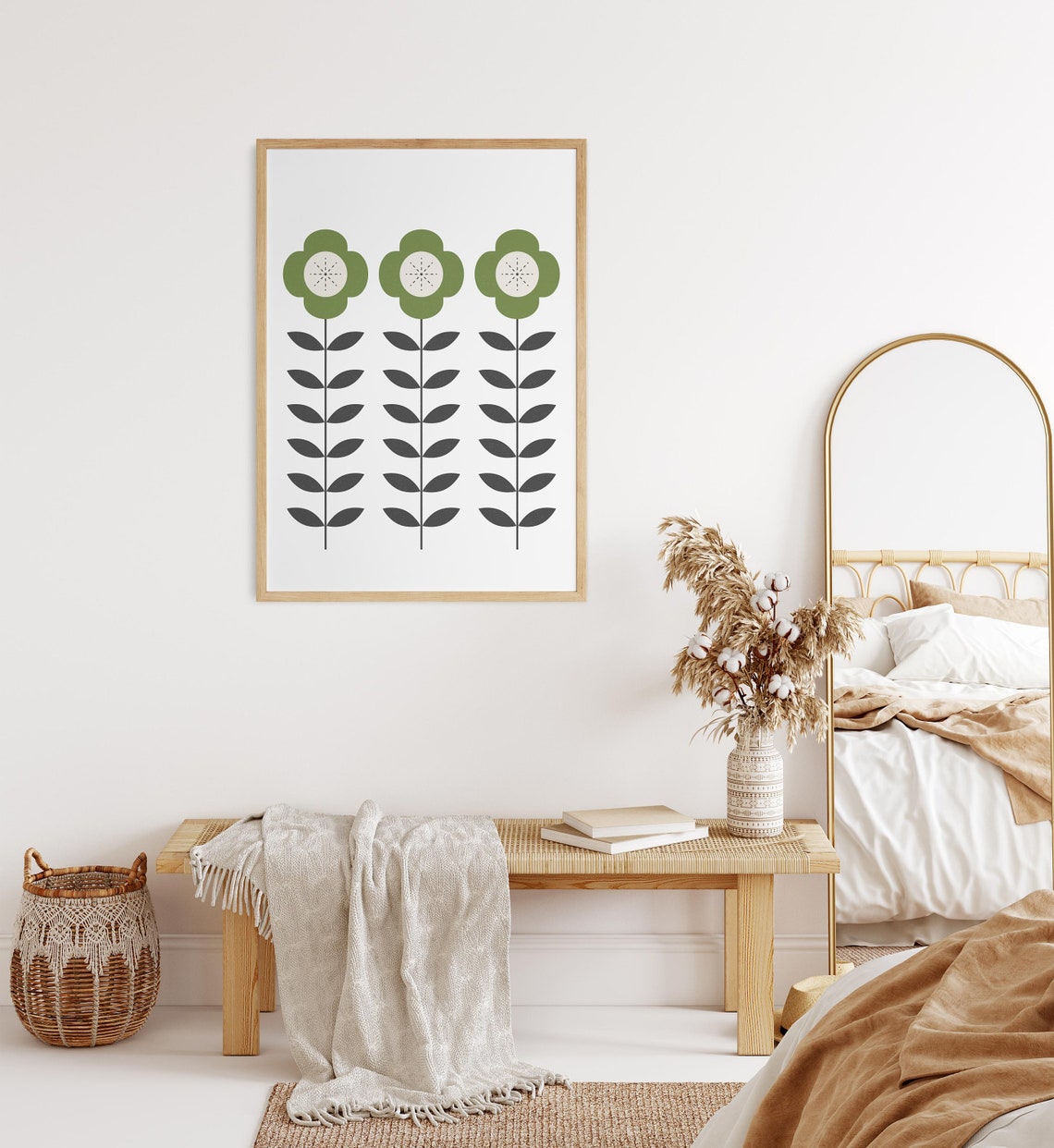 Folk Print Nordic Wall Art Nordic Print Wall Art Print Etsy