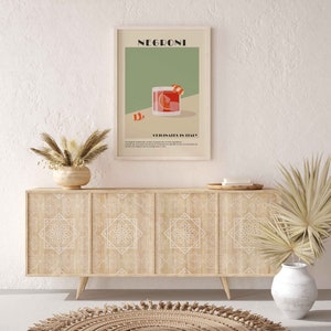 Negroni Druck, Cocktail Druck, Küchen Druck, Wand Kunst Druck, Küche Wand Kunst, Alkohol Druck, Cocktail Poster, Negroni, Cocktail Wand Kunst Bild 6