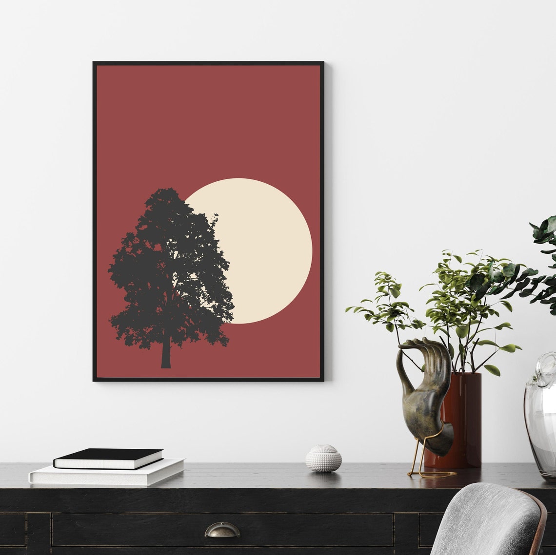 Tree Print Wall Art Art Print Tree Wall Art Minimalist Etsy