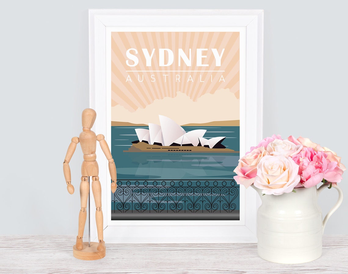 Sydney Poster Sydney Print Sydney Art Wall Art Prints Etsy