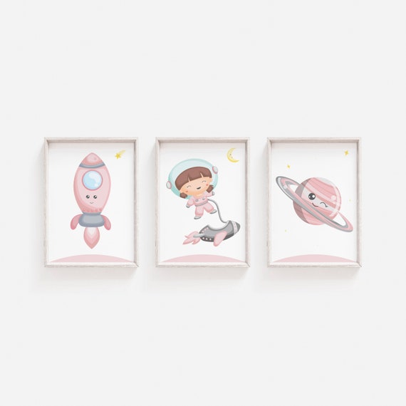 space nursery wall decor