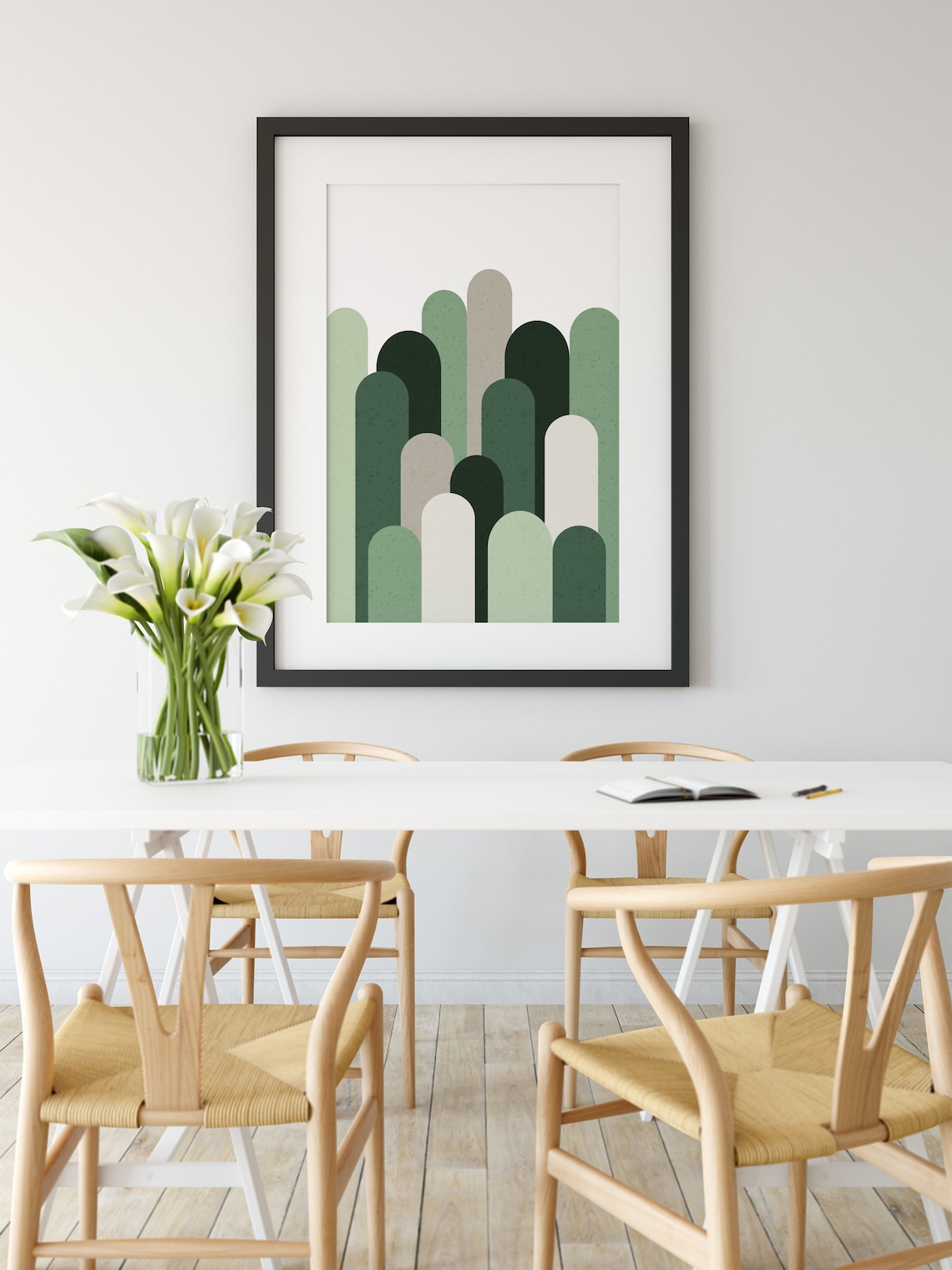 Green Print Art Print Green Wall Art Green Modern Print Etsy