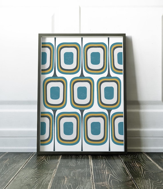 Mid Century Modern Print Wall Art Print Retro Print Mid | Etsy