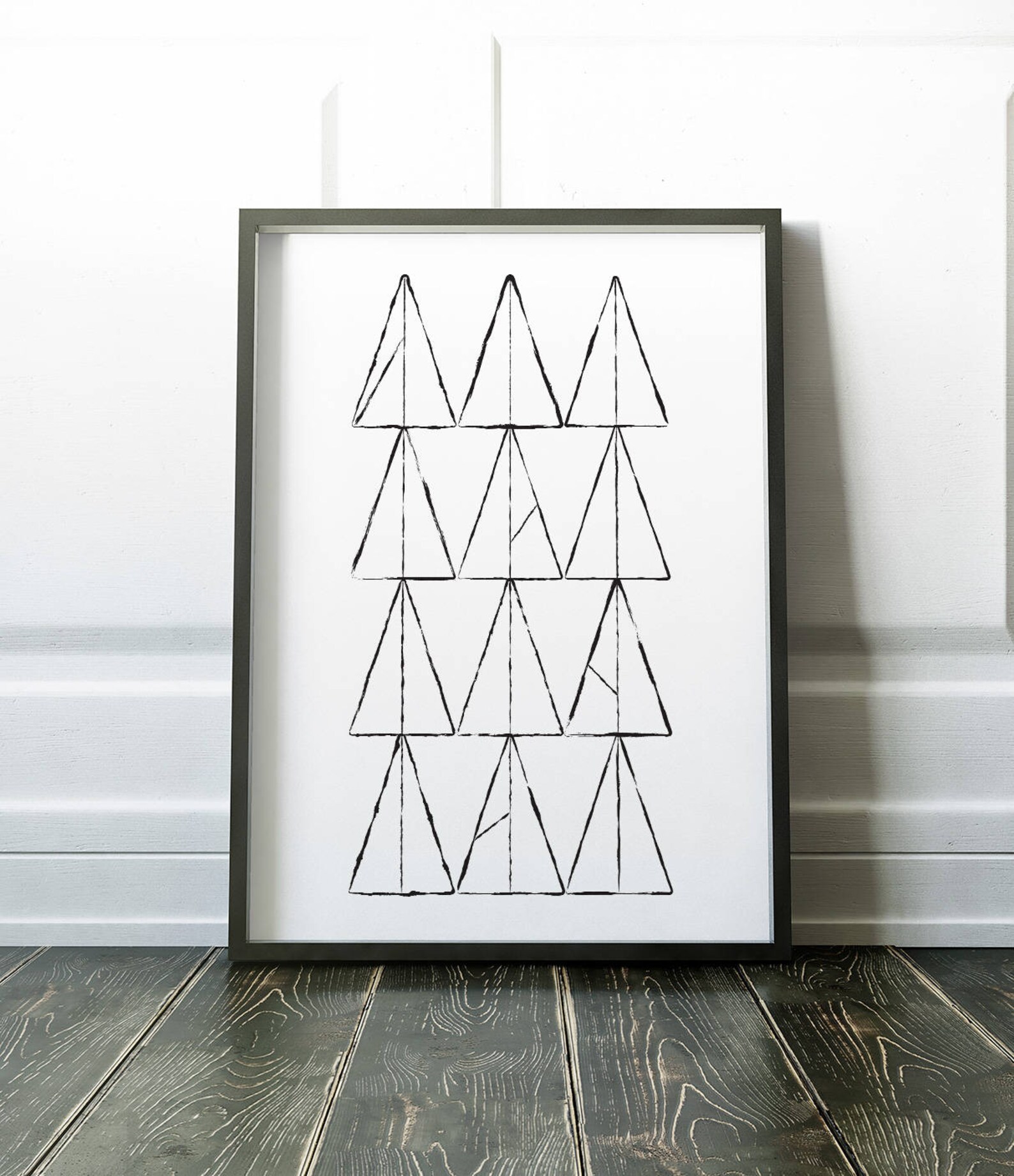 Wall Art Black and White Scandinavian Print Black White Etsy UK