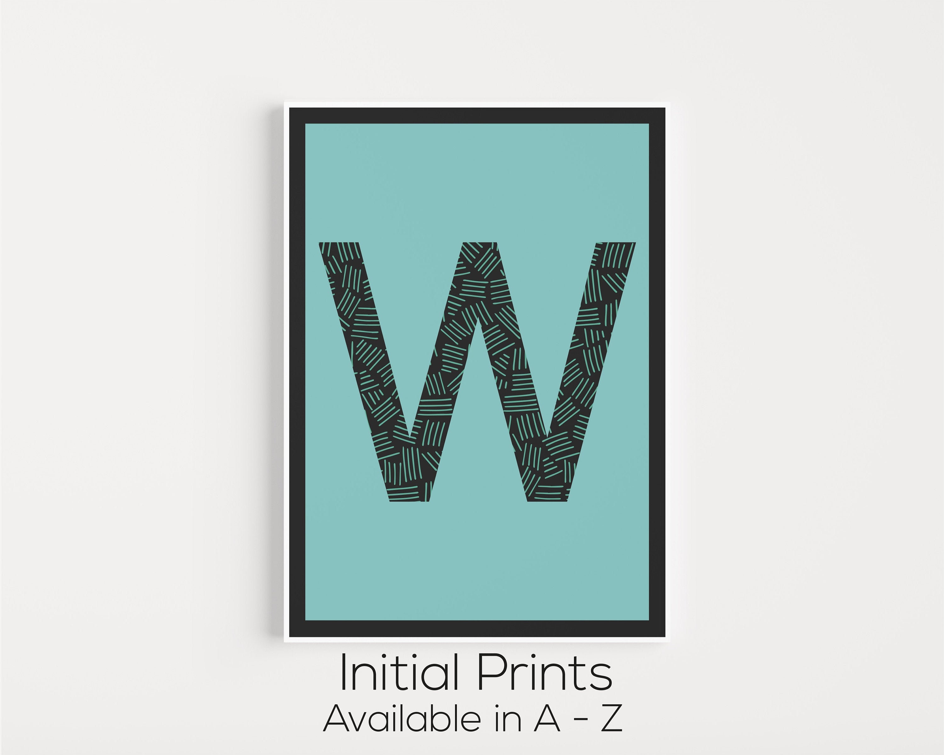 Kids Print Nursery Wall Art Initial Print Boys Print Print Etsy