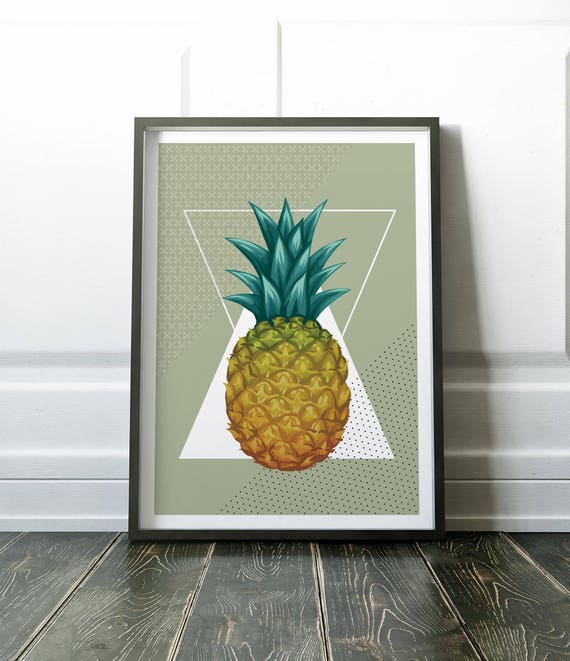 Wall Art Print Wall Art Pineapple Wall Art Pineapple Print Etsy