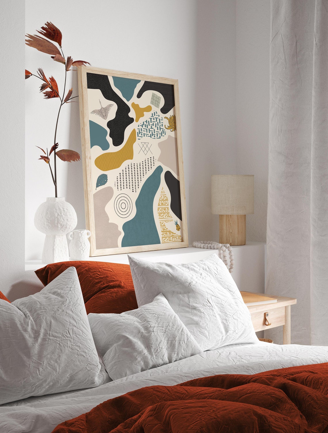 Wall Art Retro Wall Art Art Print Wall Art Print Abstract Etsy