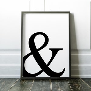 Wall Art Prints, Minimalist Wall Art, Ampersand Print, Minimalist Print, Modern Wall Art, Scandinavian Print, Art Prints, Minimalist Art image 4