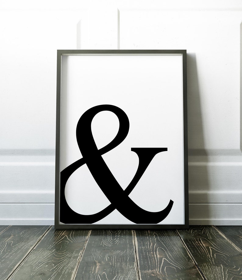 Wall Art Prints, Minimalist Wall Art, Ampersand Print, Minimalist Print, Modern Wall Art, Scandinavian Print, Art Prints, Minimalist Art image 4