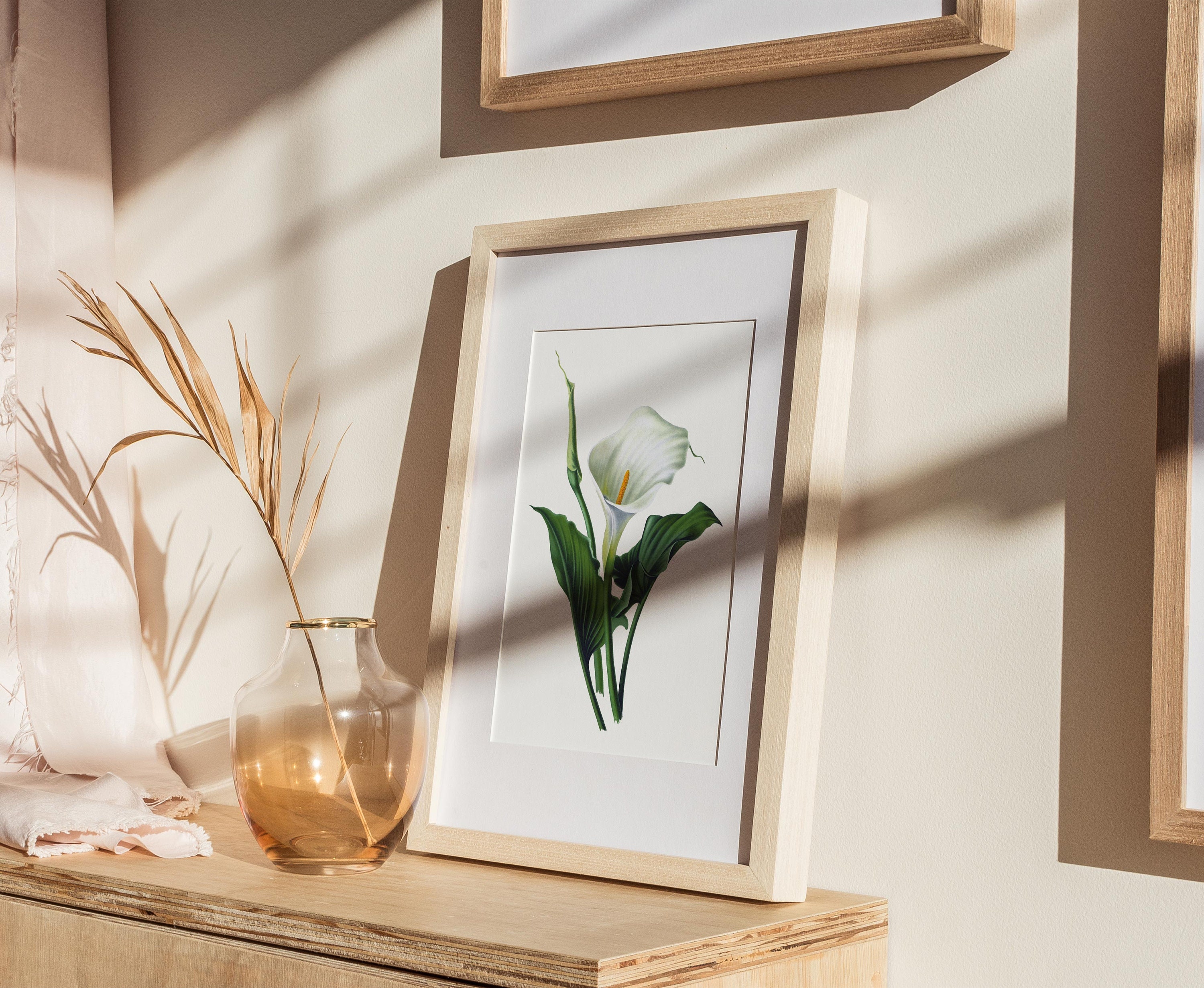 Wall Art Prints Lily Wall Art Flower Wall Art Minimalist Etsy UK