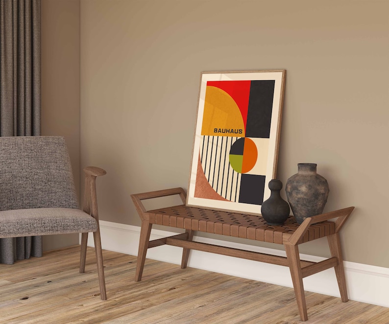 Mid Century Modern Prints, Set of 3 Prints, Bauhaus Prints, Wall Art Print, Bauhaus, Bauhaus Wall Art, Bauhaus Posters, Wall Art Print Set image 6