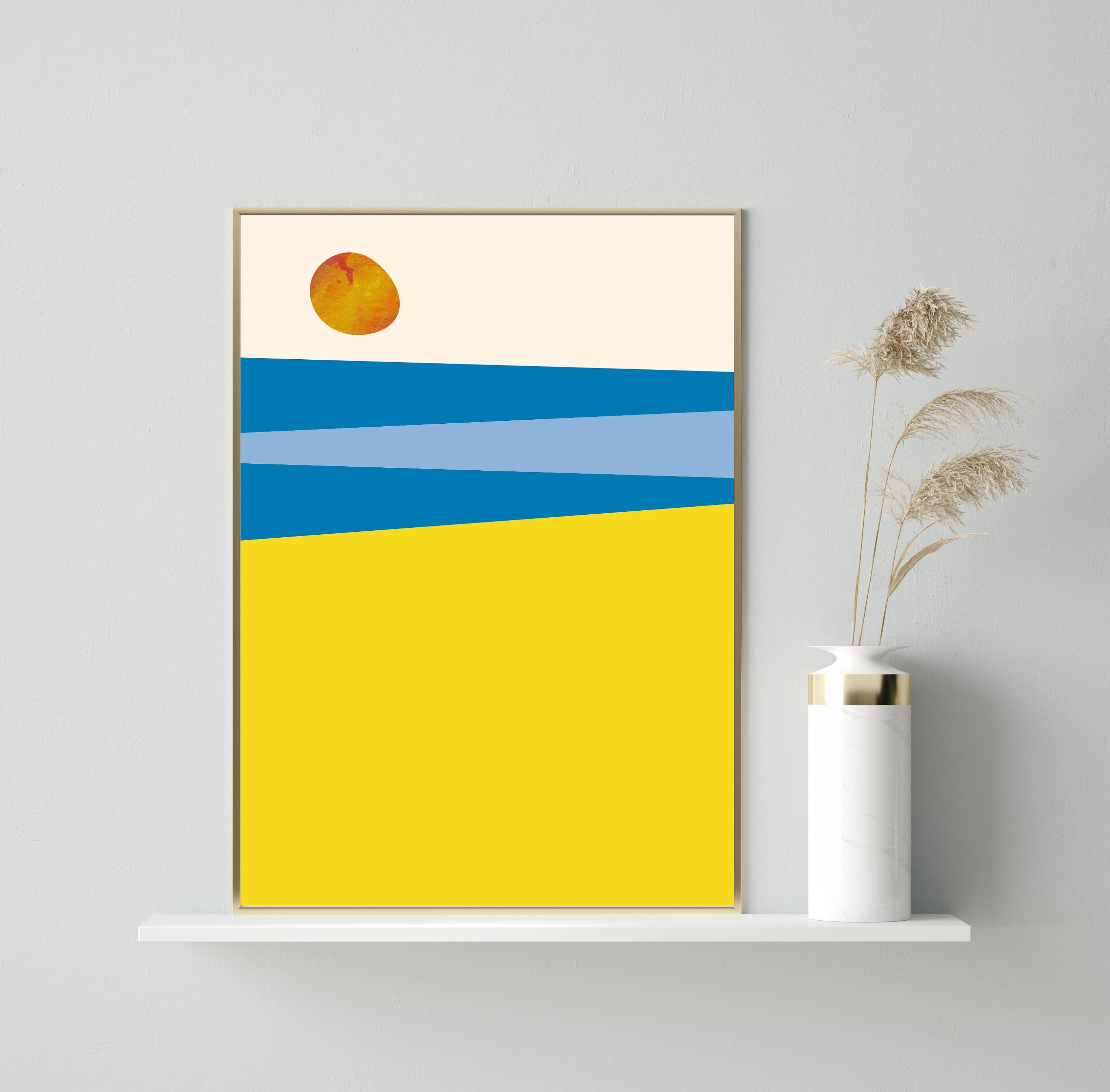 Minimalist Print Abstract Wall Art Beach Prints Abstract Etsy