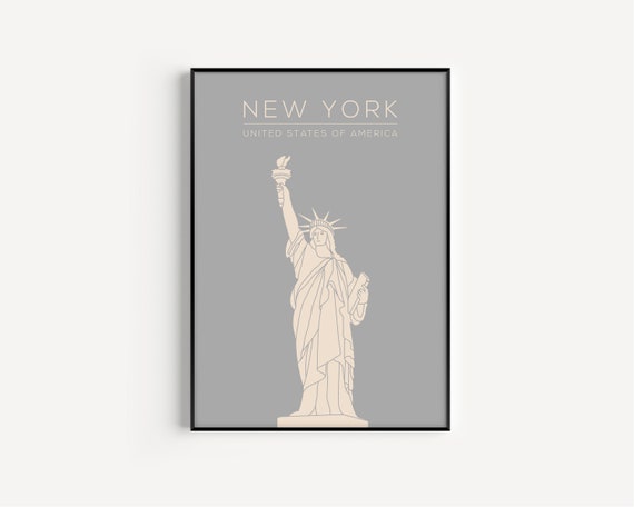 Wall Art, New York Print, New York Poster, New York Wall Art, Travel Print, Travel Poster, Minimalist Wall Art, Modern, Travel Wall Art